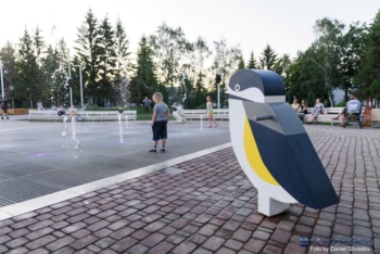 Светомузыкальный фонтанный комплекс в парке им.Джалиля в г. Мензелинск, РТ. 